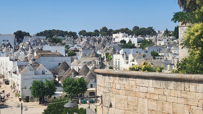 Alberobello rooftops and trulli in Puglia